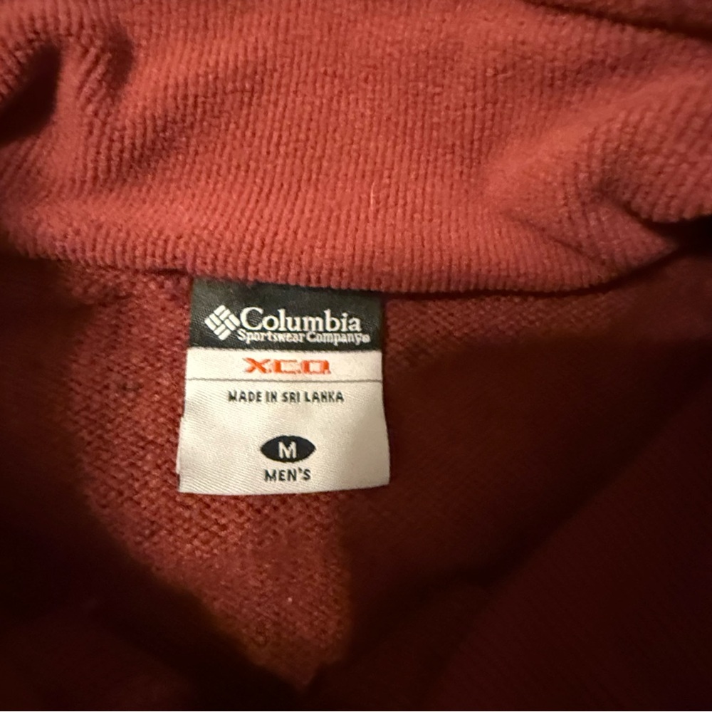 Columbia wool blend sweater men’s Medium, quarter zip EUC - Picture 4 of 5